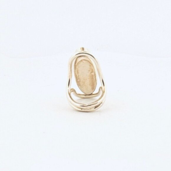 Sterling Silver 925 Turquoise Statement Ring Size 4.5 Vintage Estate Jewelry - Picture 3 of 11